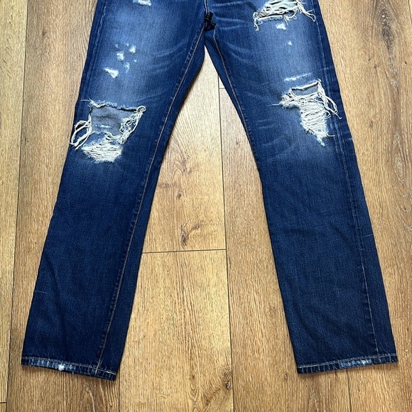 Levi’s 501 Distressed Selvedge Denim Jeans Size 31 - Picture 4 of 9